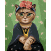 Diamondi Diamantové maľovanie - FRIDA KAHLO AKO MAČKA Rámovanie: vypnuté plátno na rám, Rozmer: 40x50 cm