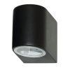 Searchlight Eiffel Outdoor Wall Light-Black Metal, Clear & Frosted Glass