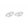Pro Háčkování Mezidíl propletená srdce 20 x 8 mm ocel