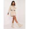 Béžová minisukňa s trblietavým efektom