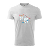 Zubárske tričko - kefka a jedlo - Tričko detské bavlnené - 134 cm/8 rokov ( Svetlosivý melír )