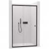 CERANO - Sprchové posuvné dvere Varone POINT Ľ/P - 6 mm - čierna matná, transparentné sklo - 150x195 cm