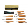 S08 Beavercraft Wood Carving Set of 8 Knives (8 knives in roll + accessories)