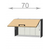 Casarredo CRAFT vysoká výklopná skrinka 70, W7046, grafit/Craft zlatý