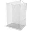 Mexen Kioto, sprchová zástena Walk-In 135 x 200 cm, 8mm číre sklo, brúsená oceľ profil, 800-135-002-97-00