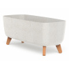 PROSPERPLAST Kvetináč GRACIA CASE ECO WOOD biely 58cm