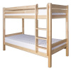 Drewmax Dřevěná dvoupatrová postel LK136, 80x165x200, borovice (Barva dřeva: Ořech)