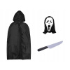 Kostým pre chlapca- Kostým, ktorý kričí vaše kostýmy na 134-140 (Kričať outfit Death Ghostface Cape 132cm 3el)
