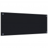 vidaXL Kuchynská zástena, čierna 100x40 cm, tvrdené sklo - Čierna - 19707-59341