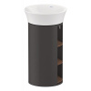 DURAVIT White Tulip samostatne stojaca skrinka pod umývadlo, 2 poličky zľava a zprava, 350 x 410 x 751 mm, americký orech masív/grafit vysoký lesk, WT4239077H1