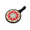 Menovka / visačka na kufor mandala - červená