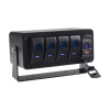 Multiprepínač 12V / 24V - 4x kolískový spínač / USB QC3.0 / USB-C PD / voltmeter
