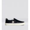 SLIP-ON PRO Black Suede and Canvas Ivory Logo Sneaker