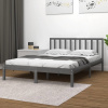 vidaXL Posteľný rám sivý borovicový masív 200x200 cm - Sivá - 164571-98973