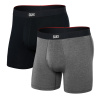 Pánska súprava boxeriek Saxx Vibe Xtra Boxer Brief Fly 2Pk Black/Dark Grey Heather M