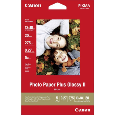 Canon Photo Paper Plus Glossy II PP-201 2311B018 fotografický papier 13 x 18 cm 265 g/m² 20 listov lesklý; 2311B018