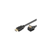 PremiumCord HDMI High SpeedEthernet kabel, zlacený zahnutý konektor 90° 2m kphdmea2