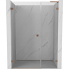 Mexen Lunar-B L sprchové dvere výklopné ľavé 135 cm, transparentné, brúsená meď - 832SL-135-050-65-00-L