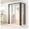 Parný sprchový box + infračervená kabína D89, 145x90x215cm