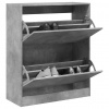 Botník betonově šedý 80 x 34 x 96,5 cm kompozitní dřevo Šedá 839969