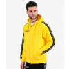 FELPA FULL ZIP CON CAPPUCCIO TERRY BAND GIALLO. Tg. S