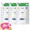 Náplň do tekutého mydla Dove Deeply Nourishing 3x750ml + darčeková gumička do vlasov Dove