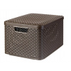 CURVER Úložný box RATTAN L, 44,5 x 24,8 x 33 cm, hnedý, 03619-210