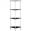 zahrada-XL Regál so 4 policami, čierny 30x30x100 cm, tvrdené sklo 249520