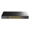 Cudy GS2028PS4 Riadený L2 Gigabit Ethernet (10/100/1000) Podpora napájania cez Ethernet (PoE) 1U Čierna (GS2028PS4-400W)
