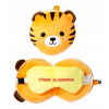 Plyšový cestovný vankúš a maska na oči - Tiger