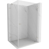 Mexen Lunar-B pravostranný výklopný sprchový kút 80 x 70 cm, číre sklo, brúsená oceľ, 832-080-070-97-00-P