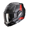 Překlápěcí helma Scorpion Exo-tech Evo Carbon CAD Hologram černá/červená S