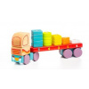 Cubika13425 kamión s geometrickými tvarmi drevená skladačka 19 dielov MA1-13425