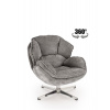 Halmar Kreslo Guido, otočné 360 °, šedá/chróm
