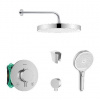 SANITINO - Sprchový set s termostatom a telesom pod omietku Hansgrohe, príslušenstvo kielle, chróm SANI21HKK014