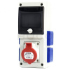SCAME Zásuvková rozvodnica BLOCK, 1x16A/400V/5P + 4x230V, s možnosťou istenia, IP54