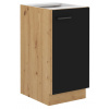 Dolná kuchynská skrinka Modena, 40 cm, dub artisan/čierna