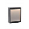 Záhradné nástenné svietidlo - Záhradné nástenné svietidlo LUCIDE čiernej farby, integrovaný 6W LED zdroj (Lucide Black Garden Wall Scalach)