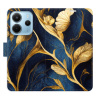 Flip pouzdro iSaprio na mobil Xiaomi Redmi Note 14 4G - GoldBlue s kapsičkami na karty (Knížkové flipové pouzdro iSaprio pro mobil Xiaomi Redmi Note 14 4G - GoldBlue - elegantní obal s kapsami, stoján