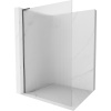 Mexen Kioto L, sprchová zástena Walk-In 90 x 200 cm, 8mm sklo s rebrovým vzorom, grafitový profil, 800-090-103-66-09