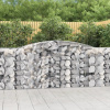 vidaXL Oblúkové gabiónové koše 7ks 400x50x100/120cm pozinkované železo 3147001