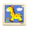 Viga Drevené puzzle žirafa 15x15cm