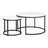 Signal DION okrúhly konferenčný stolík 80 x 80 x 48cm biely (Súprava konferenčného stolíka DION, BIELA/ČIERNA LOFT Signal Marble)