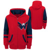 Outerstuff Dětská mikina Washington Capitals NHL Faceoff Colorblocked Fleece Full-Zip Veľkosť: Dětské L (11 - 12 let)