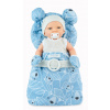Realistické miminko - chlapeček Dolfík v modrém spacím pytli od španělské firmy Marina & Pau (velikost 45 cm)