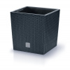 Prosperplast Květináč RATO LOW s vkladem 17 cm - antracit