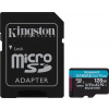 KINGSTON 128GB microSDXC Canvas Go Plus Gen4 200MB/s A2 U3 V30 Card + Adapter SDCG4/128GB