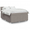 Box spring postel s matrací taupe 140x190 cm textil Hnědošedá 3289360