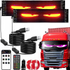 2XLAMPA AUTO DIY LED PÁSIK 92X374 MM DIABOLSKÉ OČI NÁKLADNÉ AUTO TIR SUV