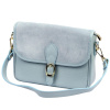Dámska kožená crossbody kabelka modrá na rameno Luka 25-036-2